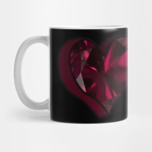 Red Diamond Love Heart Mug